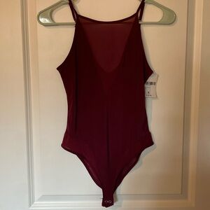 Maroon knit bodysuit